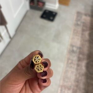 Tory Burch Logo Stud Earrings